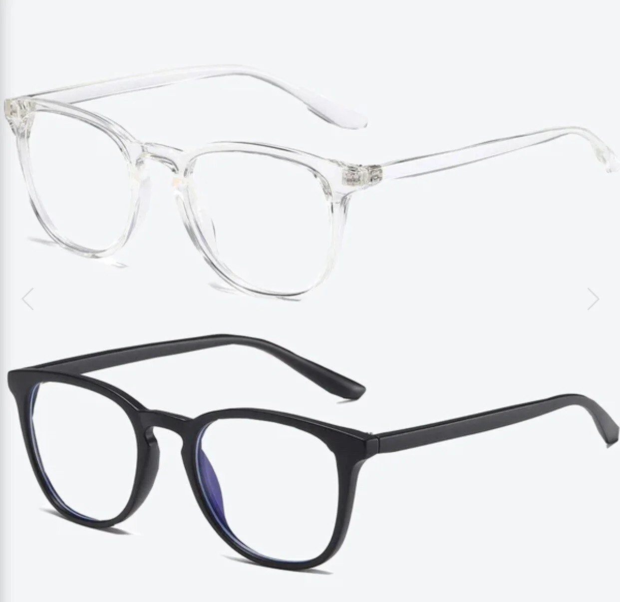2 PAIRS Dollger Square Blue Light Blocking Glasses