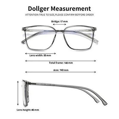Dollger Blue Light Blocking Glasses Women Men Square Nerd Eyeglasses Frame Li... 3