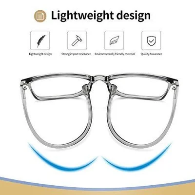 Dollger Blue Light Blocking Glasses Women Men Square Nerd Eyeglasses Frame Li... 4
